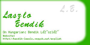 laszlo bendik business card